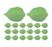 Paquet De 20 Bloc-notes Adhésif de Feuille, 9,5x6,2x1,5cm, Papier Vert | Micro-adhérence Repositionnable, Retrait Facile, Texture Réaliste, Coins Arrondis, pour Maison t Organisation