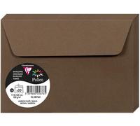 Paquet De 20 Enveloppes Auto-Adhésives - Format C6 11,4x16,2cm - 120g - Coloris Marron Taupé - Invitation Evènements Et Correspondance - Gamme Pollen - Papier Premium Lisse