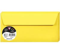 Paquet De 20 Enveloppes Auto-Adhésives - Format Dl 11x22cm - 120g/M² - Coloris Jaune Soleil - Invitation Evènements Et Correspondance - Gamme Pollen - Papier Premium Lisse