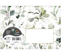 Paquet De 20 Enveloppes Imprimées Gommées - Format C6 11,4x16,2cm - 120g - Collection Eucalyptus Vert 3 - Invitation Evènements Et Correspondance - Gamme Pollen