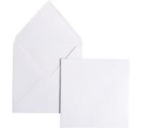 CLAIREFONTAINE Paquet de 20 enveloppes 120g POLLEN 16,5x16,5cm. Coloris Blanc