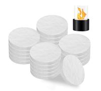 Paquet De 20 Éponges en Laine De Céramique pour Dessus De Table, Noyau en Coton pour Cheminées Au Bioéthanol, Fibre De Laine De Céramique, Éponge De Mèche en Laine De Céramique pour Le Feu