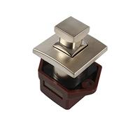 Paquet de 20 pièces Camper Push Lock RV Boat Motor Home Cabinet Tiroir Loquet Bouton Serrure Convient for le matériel de meubles de RV(Brown)