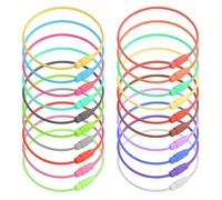 Paquet De 20 Porte-Clés en Câble Métallique, Porte-Clés Multifonctionnels, Porte-Clés en Câble Métallique, Adapté Aux Étiquettes De Bagages, Clés, Pendentifs
