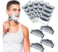 Paquet De 24 Lames De Rasoir Mach 3 - Lames De Rechange Pour Rasoir Humide Pour Hommes - Lames Coupe Choux - Lames Rasoir De Sécurité Pour Nettoyer La Barbe Et Les Poils Du Corps(Q791)