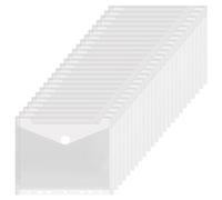 Paquet De 24 Pochette Plastique A5, Pochette Classeur 7 Trous, Pochette Plastique A5 Perforée Transparente Etanche Avec Fermeture Bouton, Pour Documents, Reçus Et Fournitures De Bureau