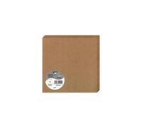Paquet de 25 cartes pliées Pollen 160x160mm 210g/m2 - Kraft