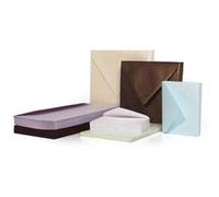 Clairefontaine 11585C - Paquet de 25 Cartes Simples - Format DL 10,6x21,3cm - 210g/m² - Coloris Blanc Irisé - Cartons d'Invitation Evènements et Correspondance - Gamme Pollen - Papier Premium Lisse
