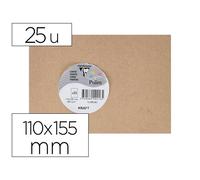 Paquet de 25 cartes simples Pollen 110x155mm 210g/m2 - Kraft