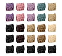 Paquet De 25 Élastiques À Cheveux Larges Pour Femmes, Attaches À Cheveux Élastiques, Attaches À Cheveux Pour Queue De Cheval, Outils De Fixation De Cheveux, Accessoires Pour Cheveux