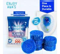 Paquet de 3/6/12 comprimés nettoyants pour cuvette de toilette, nettoyants automatiques pour réservoir de toilette, pour désodoriser et détartrage, bleu longue durée