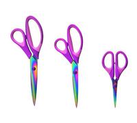 Paquet De 3 Ciseaux Tranchants, Ciseaux De Dressing, Ciseaux En Tissu, Ciseaux En Titane, Ciseaux Polyvalents