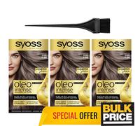 Paquet de 3 couleurs de cheveux Syoss Oleo Intense 7-56 blondes cendrées sans...