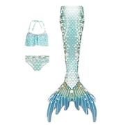 Paquet De 3 Deguisement Sirene Fille, Maillot De Bain Enfant Ensemble Bikini Queue De Poisson 3-15 Ans, Prenez De Belles Photos De Vos Enfants,7-140