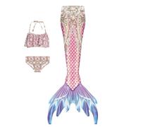 Paquet De 3 Deguisement Sirene, Maillot De Bain Enfant Ensemble Bikini Queue De Poisson 3-15 Ans, Prenez De Belles Photos De Vos Enfants,5-130