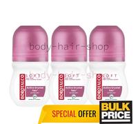 Paquet de 3 déodorants à fleurs rose doux Borotalco roll-on 48H protection co...
