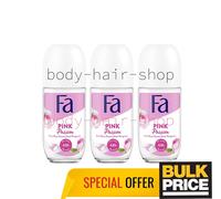 Paquet de 3 déodorants Fa Pink Passion Roll-On Rose Scent Sweat Protection co...