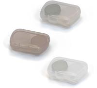 Paquet De 3 Étuis À Lentilles De Contact,Coloré Étui De Lentilles De Contact,Lentilles De Contact Stockage Annuel Pour La Maison Et Les Voyages(Rose,Blanc,Gris)