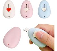 Paquet De 3 Ouvre Lettre, Ouvre Enveloppe Avec Bords Tranchants, Efficace Sûre Mini Cutter Portable Rétractable Coupe Papier En Plastique Pour La Papeterie, Express Box, Papier, Artisanat (B)