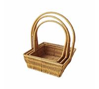 Paquet De 3 Paniers À Fleurs Avec Poignée Faits À La Main Pour Restaurant Et Pique-niques Cuisine Et Outil D'organisation De Restaurant D'organisation