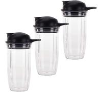 Paquet de 3 pièces de rechange for tasse de 24 Oz et couvercle à emporter, compatibles avec le mélangeur NutriBullet,Pro 1000, étanche, scellé, facile à nettoyer(3pcs)