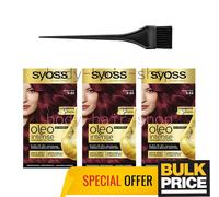 Paquet de 3 pigments vibrants intenses Syoss Oleo 5-92 couleur rouge vif