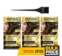 Paquet de 3 Syoss Oleo 5-86 couleur cheveux marron doux ton naturel riche rad...