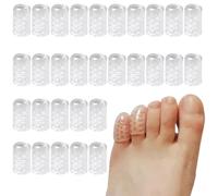 Paquet de 30 protecteurs d'orteils en silicone transparent, protecteurs d'orteils antifriction pour la marche, la course, la randonnée, soulagent les douleurs aux pieds