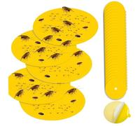 Paquet de 30 recharges de pièges à puces, disques adhésifs Collants pour pièges à puces d'intérieur, Panneaux Colle Forte compatibles avec la Plupart des modèles domestiques (4, 7 Pouces)