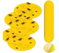 Paquet de 30 recharges de pièges à puces, disques adhésifs collants pour pièges à puces d'intérieur, panneaux colle forte compatibles avec la plupart des modèles domestiques (4, 7 pouces)