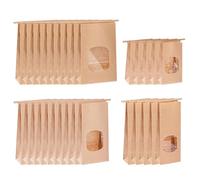 Paquet de 30 Sac Kraft,Sac Cadeau Comprend 4 Tailles Très Approprié pour Une Utilisation Comme Sachet Bonbon,Petit Sacs Cadeau et Sac Craft