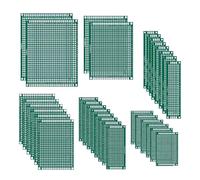 Paquet de 32 planches de prototypes réutilisables en fibre de verre, 6 tailles pour les projets scolaires de pratique de soudure et les tests électroniques, planche de prototypage de circuits imprimés