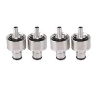 Paquet de 4 Bouchons de Carbonatation en Acier Inoxydable, Remplissage de Bouteille en PET à Carbonatation Forcée, Bouchon de Couplage CO2, Système de Carbonateur, Bouchon de