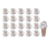 Paquet de 4 breloques pour Nail Art, multiformes, fleur en, gemmes pour Nail Art, décorations pour acrylique