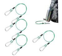 Paquet de 4 câbles de Suspension pour mangeoire à Oiseaux 1 5 m et 2 m câble métallique en Acier Inoxydable recouvert PVC Vert Cintre d'arbre pour mangeoire à Oiseaux carillons éoliens paniers p