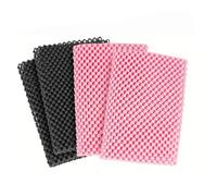 Paquet de 4 Coussinets d'exercice Antidérapants, Légers et Lavables pour Une Meilleure Adhérence Pendant Le Pilates ou la Musculation, Fabriqués en PVC Doux pour la Peau (2 Noirs + 2 Roses)