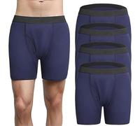 Paquet De 4 Culottes D'incontinence Étanches Avec Tampon Absorbant, Volume D'urine, Coton Lavable Et Réutilisable For Hommes(Medium)