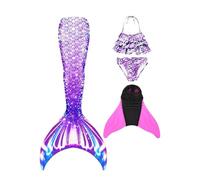 Paquet De 4 Deguisement Sirene, Maillots De Bain Fille Ensemble Bikini Queue De Poisson 3-15 Ans, Prenez De Belles Photos De Vos Enfants,3-120