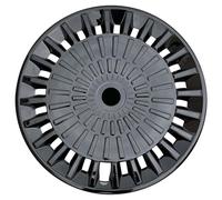 Paquet de 4 enjoliveurs de 14 Pouces, Couvercle de Jante de Remplacement Universel, Accessoires de moyeu de Roue de Voiture, Kit d'enjoliveur de Roue à Clipser(Black)