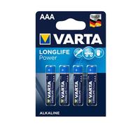 Paquet de 4 piles alcalines AAA Varta - LongLife Power