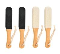 Paquet De 4 Râpes À Pieds, Outil De Meulage Des Peaux Mortes, Lime À Pieds Confortable Avec Manche En Bois, Dissolvant De Callosités, Outil De Soins Des Pieds
