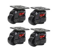 Paquet de 4 roulettes de nivellement GD-60F-roues industrielles robustes d'une capacité de 1100 lb, plaque pivotante à 360 °, hauteur réglable