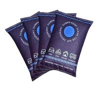 Paquet de 4 sacs de déshumidificateur, déshumidificateur voiture anti-buée portable avec absorbeur d'humidité réutilisable 200 g pour véhicule, nouvelle maison, armoire, armoire