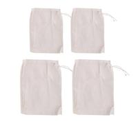 Paquet De 4 Sacs En Gaze De Coton Avec Cordon, Sacs En Tissu Réutilisables, Sacs Filtrants Alimentaires, Accessoires De Pâtisserie, Sachets De Thé, Sachets D'Épices