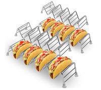 Paquet de 4 supports à tacos, support à tacos en acier inoxydable pour la cuisson au lave-vaisselle et au gril