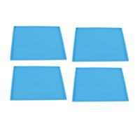 Paquet de 4 tapis de déshydrateur en Silicone, plateaux antiadhésifs haute température de qualité alimentaire avec bord surélevé (Bleue)