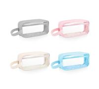 Paquet De 4 Trousses À Crayons Transparentes, Trousses À Crayons En Pvc, Trousses À Stylos D'Examen Imperméables, Sacs De Rangement Pour Cosmétiques, Sacs De Fournitures De Bureau