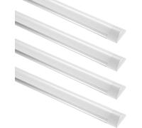 Paquet de 4 tubes de plafonnier LED 20 W, tube LED 60 cm 4800 lm blanc neutre 4500 K, tube fluorescent à bande lumineuse linéaire pour salle de bain, salon, cuisine, garage, entrepôt, lampe d'atelier