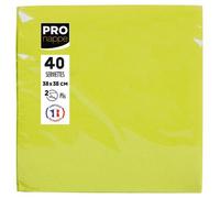Paquet de 40 serviettes micro-gaufrées ouate 2 plis - 38x38 cm - Vert kiwi