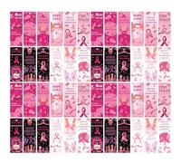 Paquet de 48 marque-pages en ruban rose élégants, ensemble de phrases de motivation imprimées sur du papier convivial, marque-pages en ruban à usage polyvalent